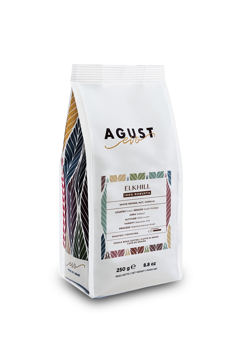 Agust Specialkaffe Elkhill 100% robusta – Indien 250gr Kaffebønner