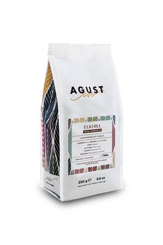 Agust Specialkaffe Elkhill 100% robusta – Indien 250gr Kaffebønner