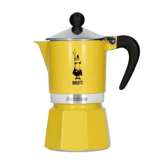 Italian Coffee Pot Bialetti 29583 Yellow Aluminum 140 ml