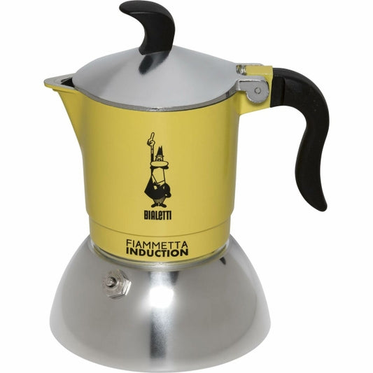 Italian Coffee Pot Bialetti 29588 Yellow Aluminum Steel 100 ml