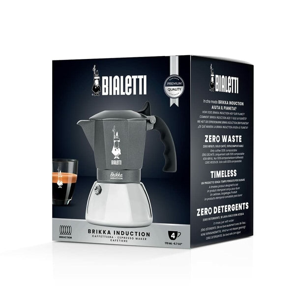 Italian coffee pot Bialetti Brikka Aluminum