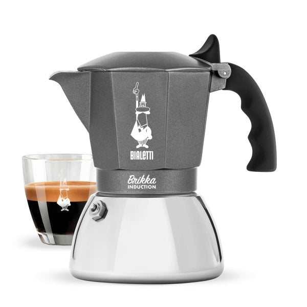 Italian coffee pot Bialetti Brikka Aluminum