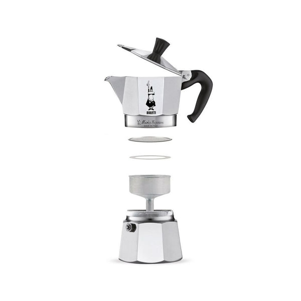 Italian Coffee Pot Bialetti Moka Express Aluminum 300 ml 6 Cups