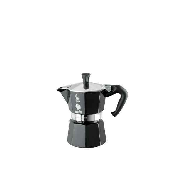 Italian Coffee Pot Bialetti Moka Express Black Aluminum 6 Cups