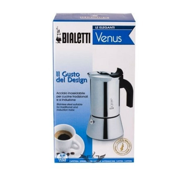 Italian Coffee pot Bialetti New Venus Silver colored Wood Stainless steel 240 ml 6 Cups