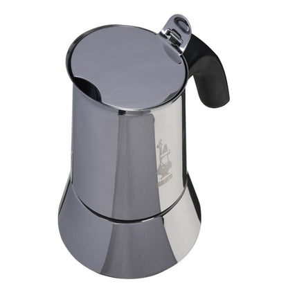 Italian Coffee Pot Bialetti Silver Stainless Steel 240 ml 6 Cups