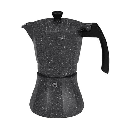 Italian Coffee Pot EDM Black Aluminum 12 Skodelice Induction