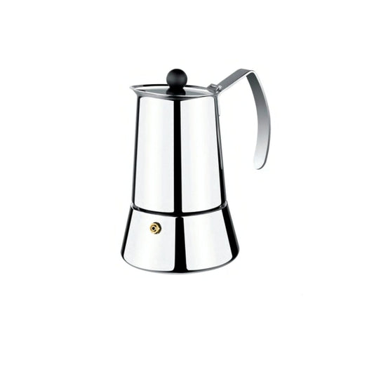 Italian Coffee pot Monix M630006 Silver 6 Cups Stainless steel