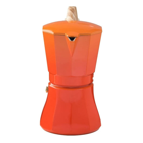 Italiensk Kaffekande Oroley Petra 6 Kopper Orange Aluminium