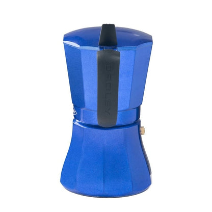 Italian Coffee Pot Oroley Petra 9 Cups Blue Aluminum