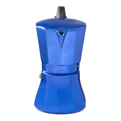 Italian Coffee Pot Oroley Petra 9 Cups Blue Aluminum