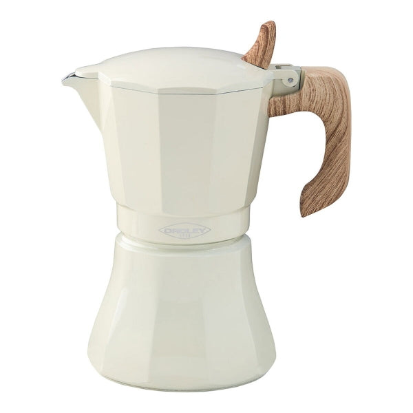 Italian Coffee Pot Oroley Petra 9 Cups Cream-coloured Aluminium