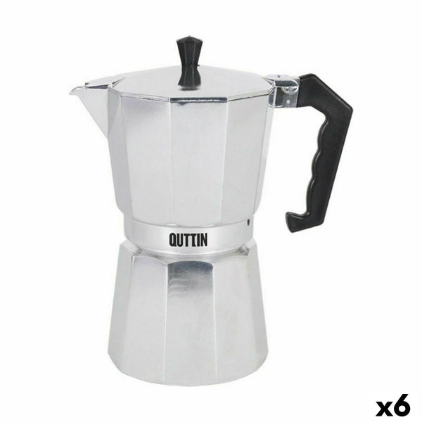 Italienische Kaffeekanne Quttin 9 Tassen Aluminium (6 Einheiten)