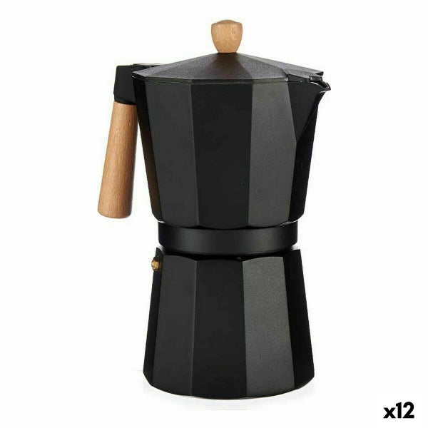 Italian Coffee pot Wood Aluminum 650 ml