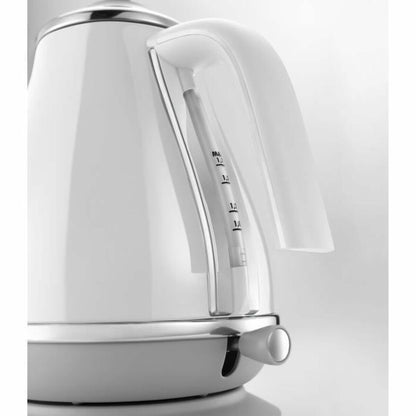 DeLonghi Wasserkocher Weiß Edelstahl 1,7 L 2000 W