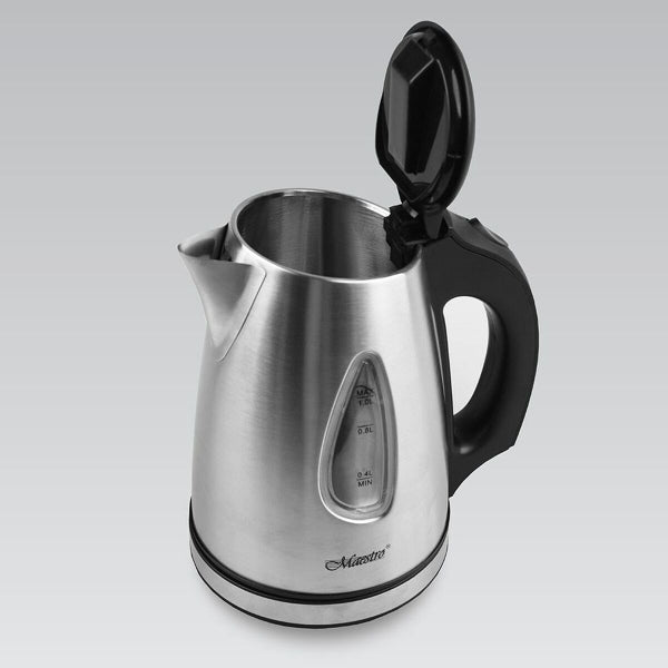 Feel Maestro Kettle MR-029New White Black Stainless steel 1600 W 1 L