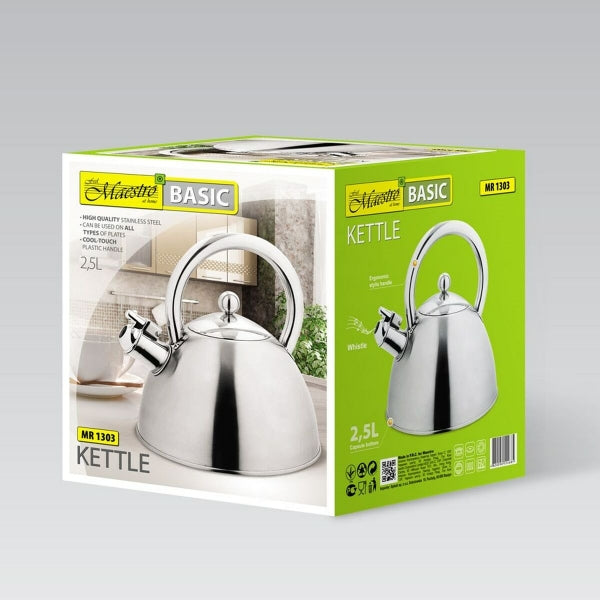 Feel Maestro Kettle MR-1303 Silver colored 2.5 L