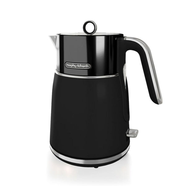 Morphy Richards Signature Kettle Black Silver 2200 W 1.5 L