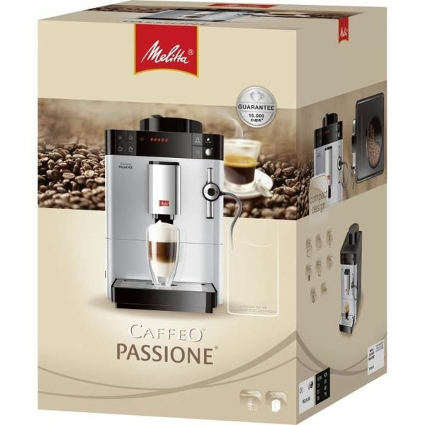 Melitta Superautomatic coffee machine Caffeo Passione Silver colored 15 bar 1.2 L