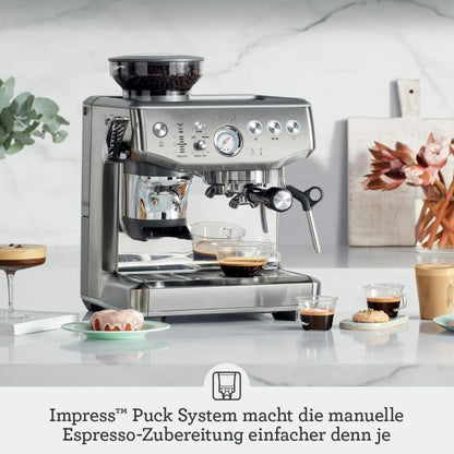 Sage Superautomatische Kaffeemaschine SES876BSS4, Stahl, 1850 W, 2 l, 250 g